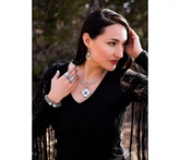 American West Sterling Silver Oval Howlite Gemstone Rope Border Ring, Size 6